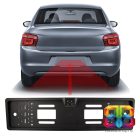 Rendszámtábla keretbe épített tolatókamera - 12V